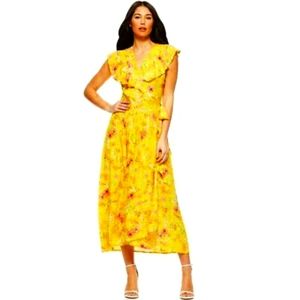 Sofia Jeans by Sofia Vergara Women's Short Sleeve Wrap Front Maxi Dress